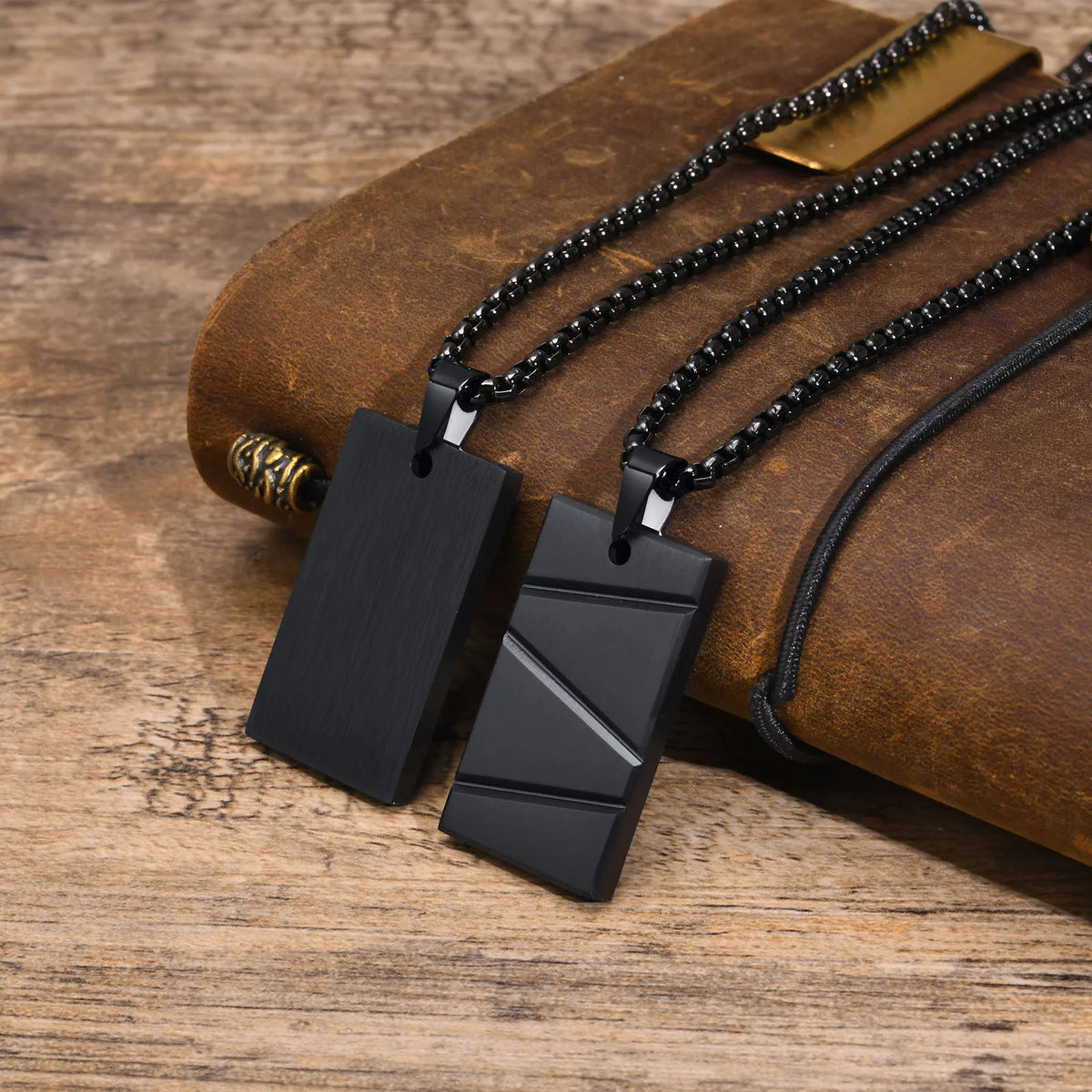 PENDRA Dog Square Dog Tag Necklace