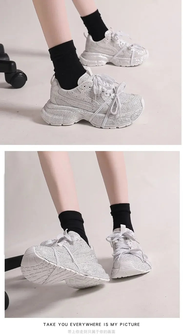 PENDRA Rhinestone Diamond Ins Shoes