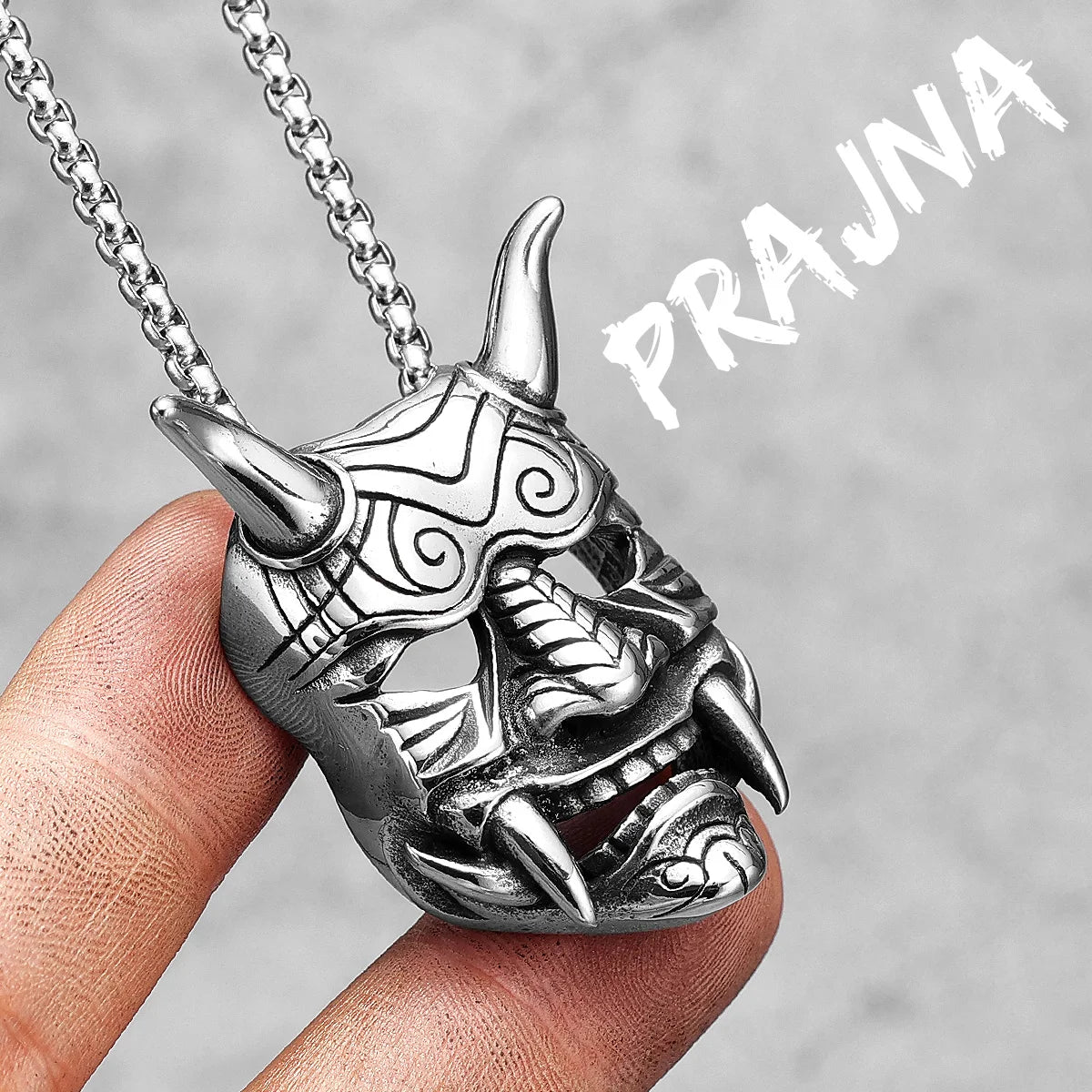 PENDRA Japanese Yokai Prajna Steel Necklace