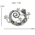 PENDRA Lovely Abalone-shell Gecko Brooch