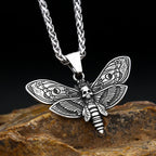 PENDRA Deathmoth Gothic Death Head Moth Necklace