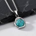 PENDRA Turquoise Square Pendant Necklace