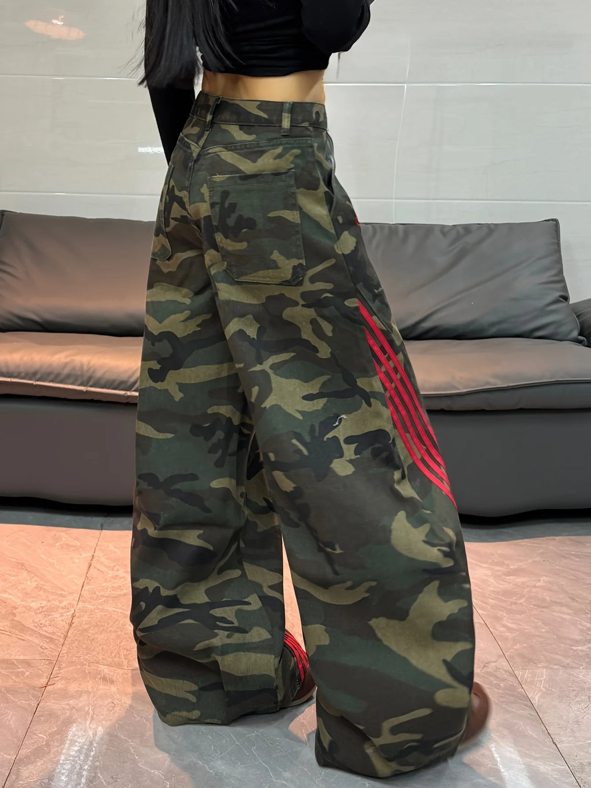 PENDRA American Camouflage Stripe Jeans
