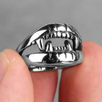 PENDRA Devil Mouth Teeth Steel Ring