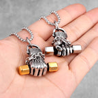 PENDRA Fitness Fist Dumbbell Steel Necklace