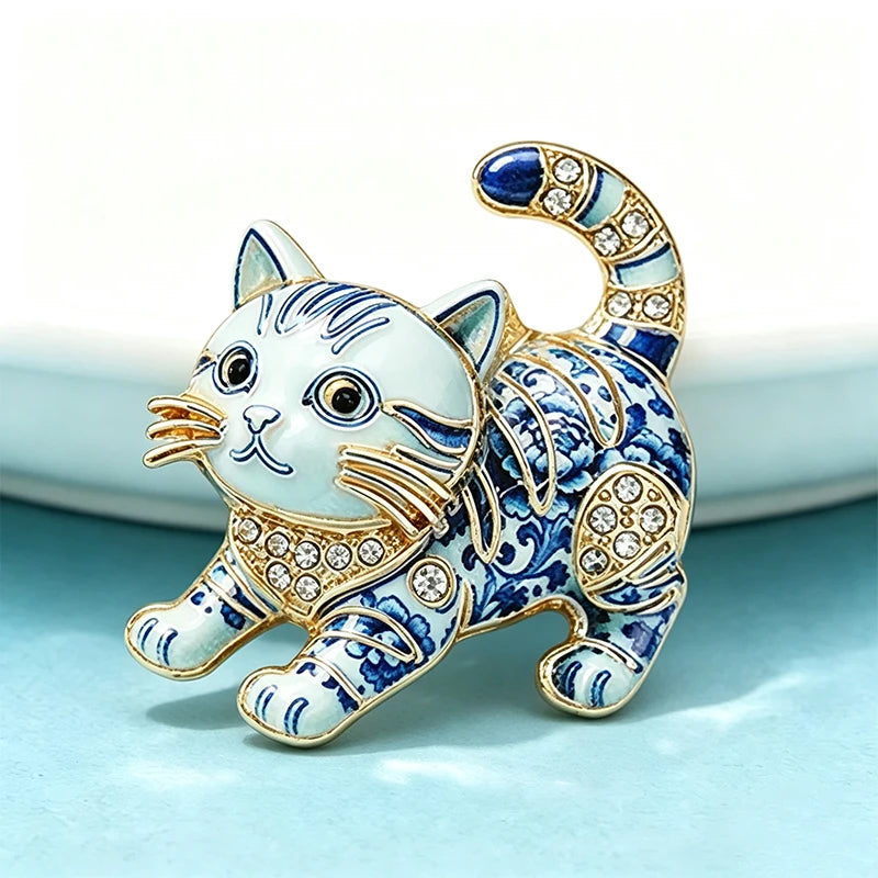 PENDRA Porcelain Animal Collection Brooch