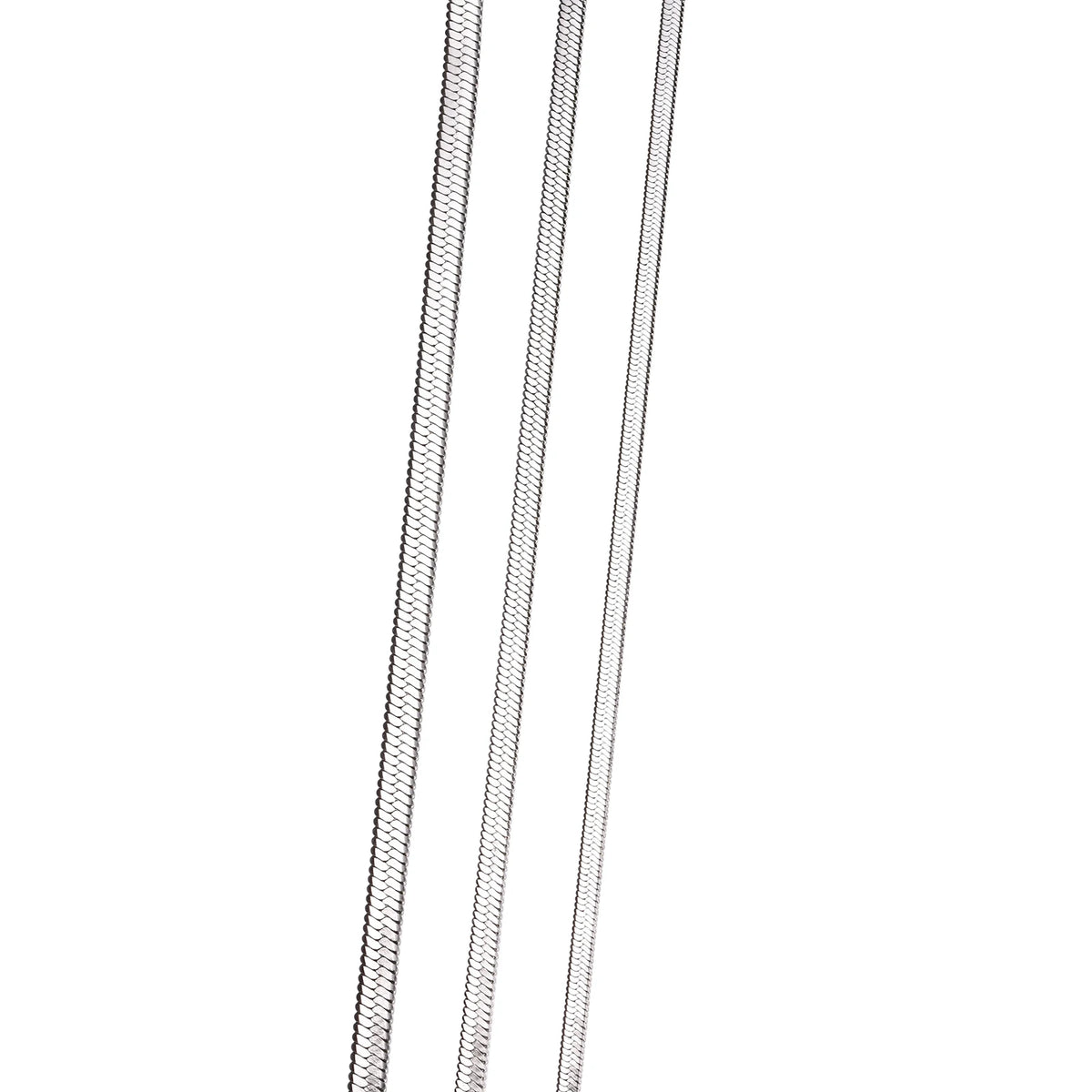 Stainless Steel Width 3mm/4mm/5mm Flat Snake Chain Choker Necklaces for Men