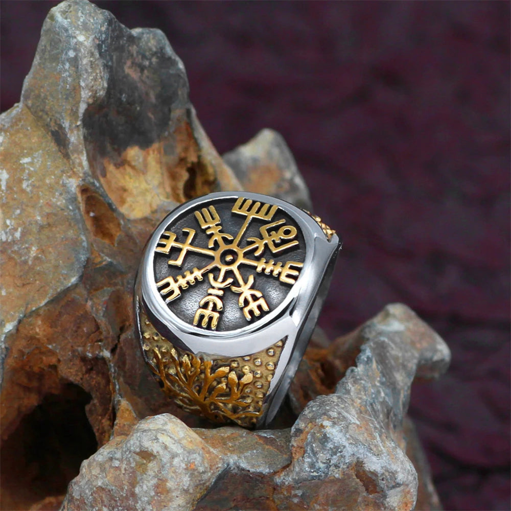 PENDRA Viking Trident Gold Ring