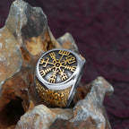 PENDRA Viking Trident Gold Ring