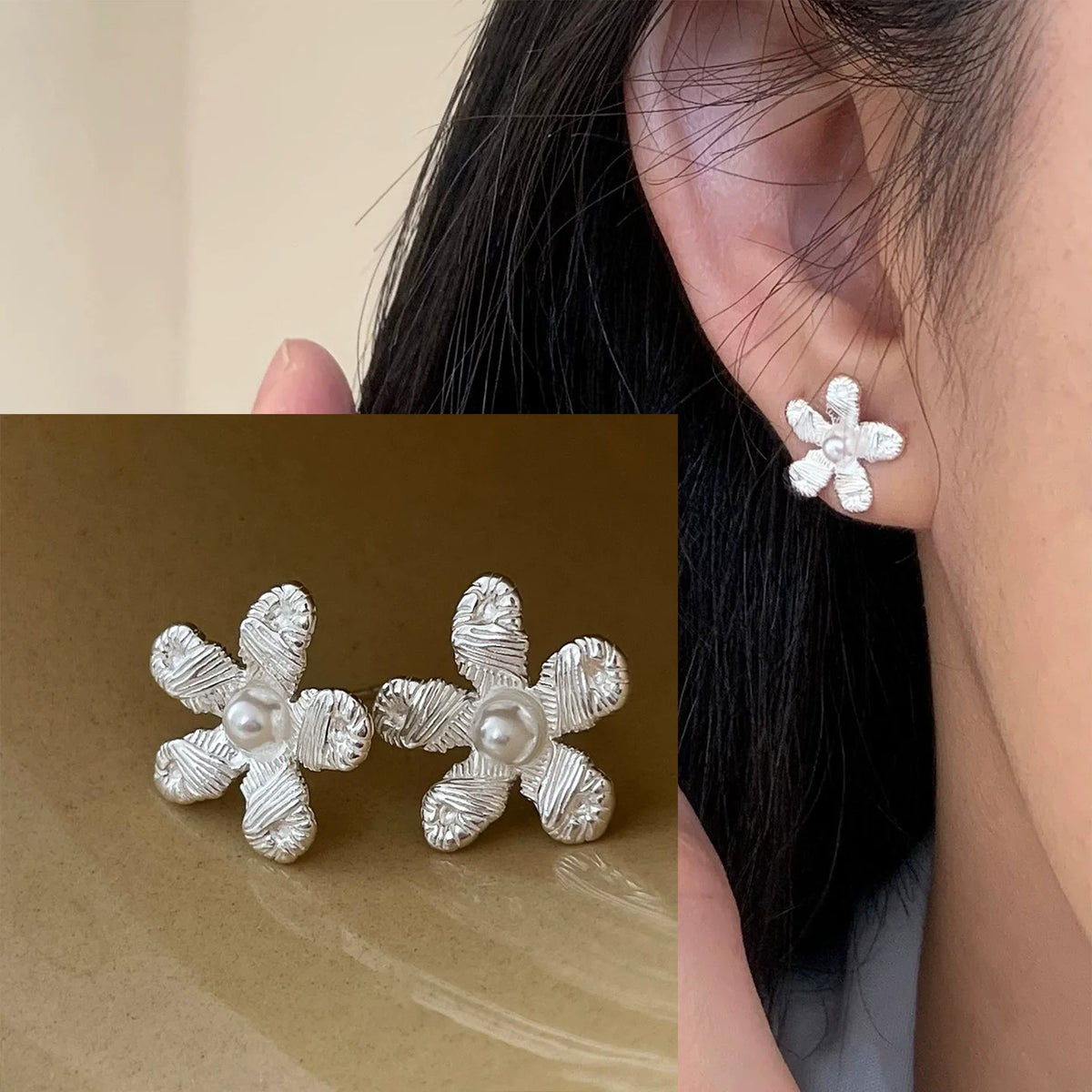 PENDRA Geometry Sterling Silver 5 Earrings