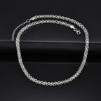 Minimalist Chain Links Necklaces for Men Boys,5MM Stainless Steel Double-Layer Rolo Links Collars,Classic Jewelry Gifts