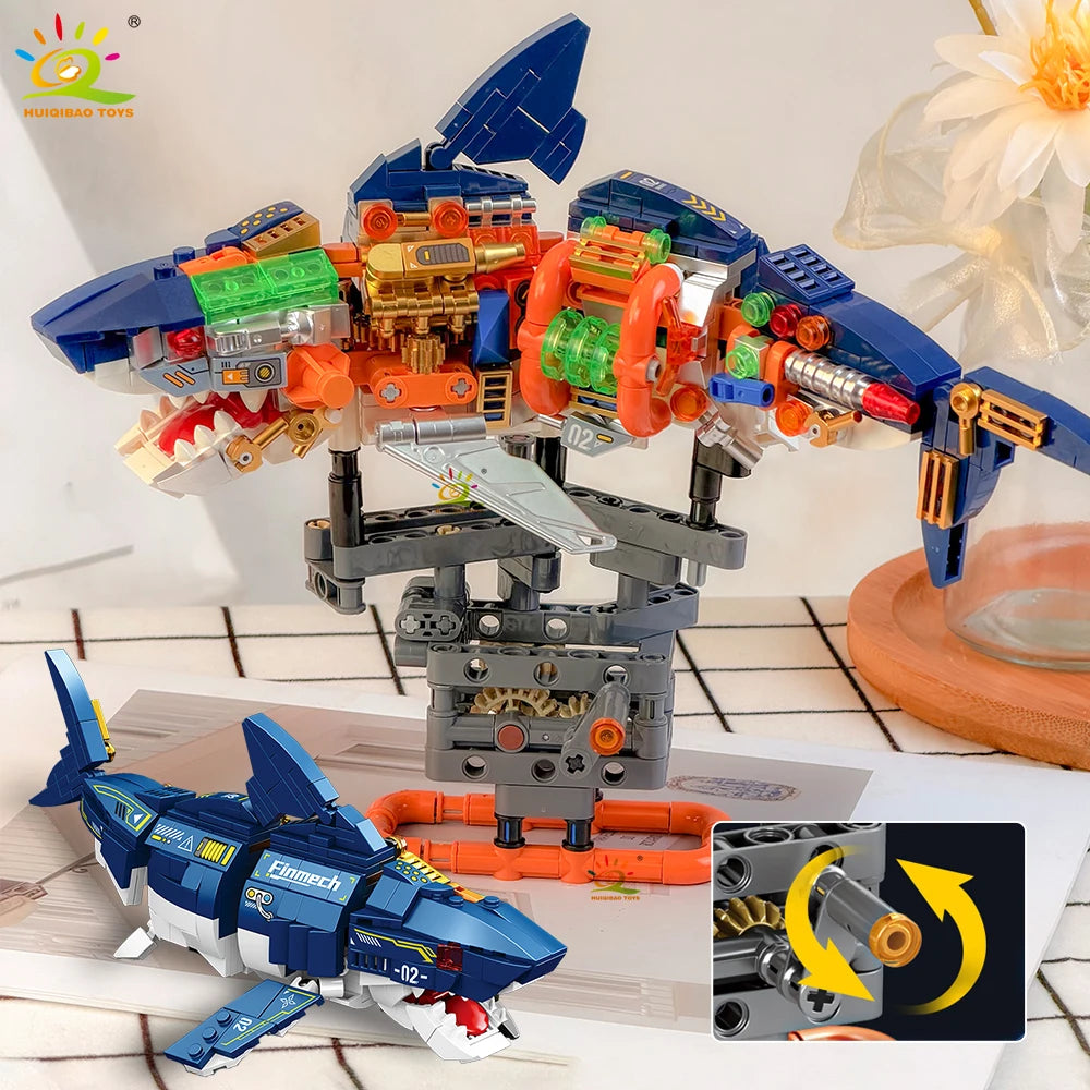 PENDRA Shark Display Mechanical Building Set