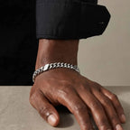 PENDRA Cuban Silver Link Bracelet