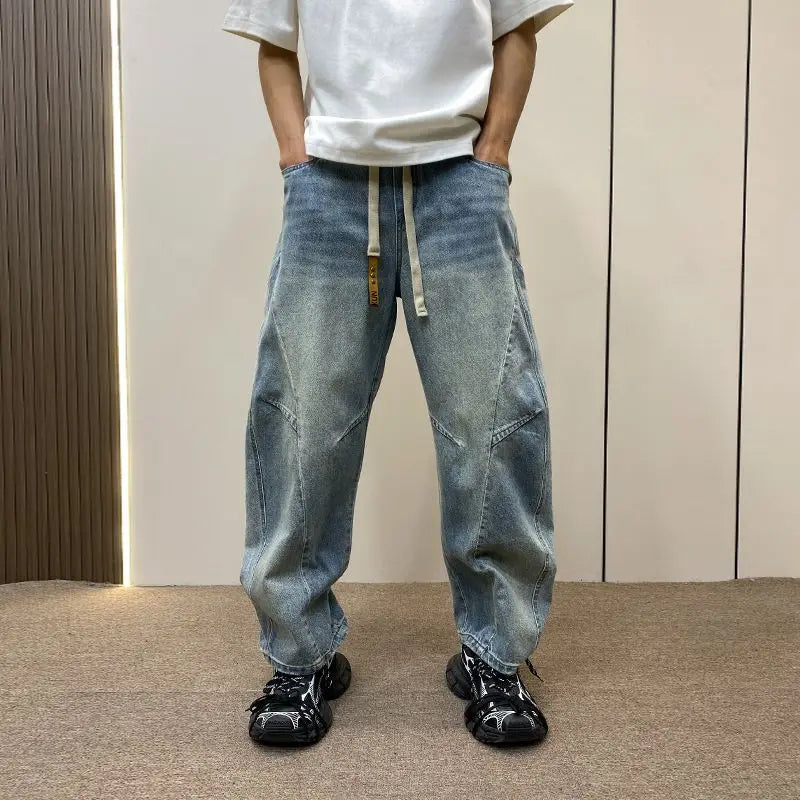 PENDRA Washed Straight Wide Pants