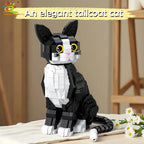 PENDRA Tabby Cat Black Building Set