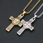 PENDRA Redcross Punk Shield Pendant Necklace