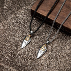 PENDRA Rune Gold Steel Necklace
