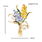 PENDRA Florielle28 Crystal Brooch