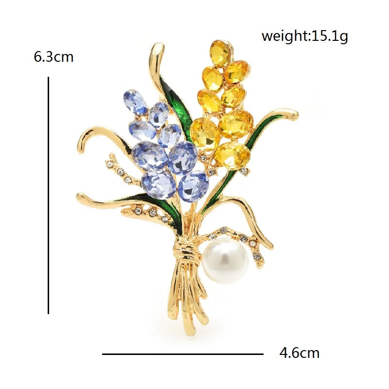 PENDRA Florielle28 Crystal Brooch