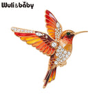 PENDRA Hummingbird Rhinestone Bird Brooch