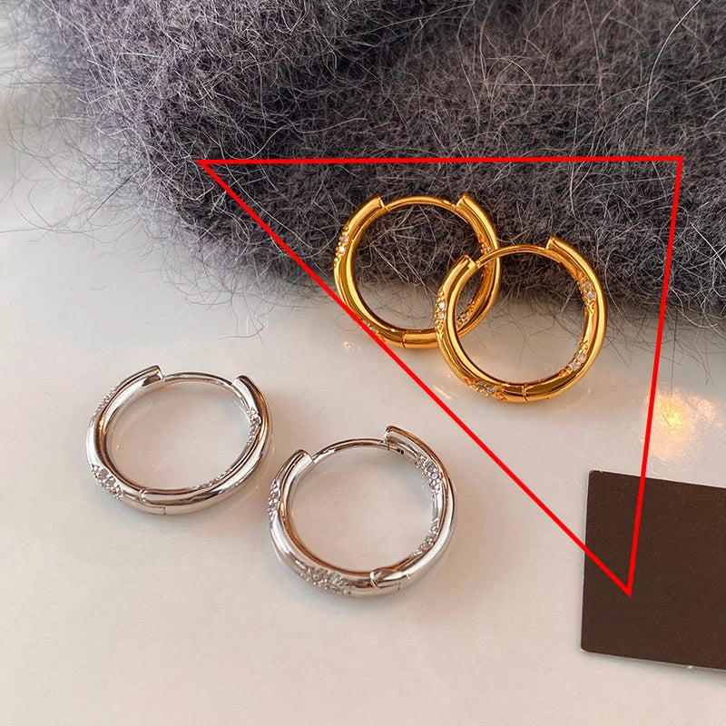 VENTFILLE 925 Sterling Silver Earring for Women Zircon Ear Wire Austere Minimalist Office Bohemia Jewelry Gift Dropshipping