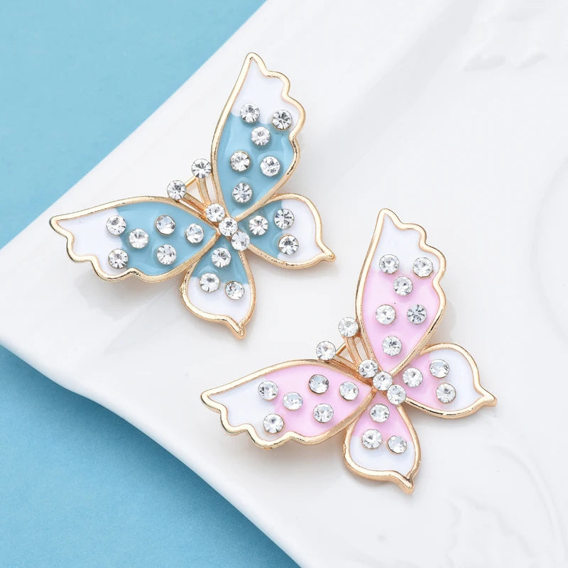 PENDRA Enamel Butterfly 2-color Brooch