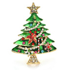 PENDRA Noelina 2-Color Enamel Christmas Tree Brooch