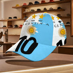 1pc with Argentina Football Fanatic Retro Sporty Style Slight Stretch Leisure Comfort. Print Adjustable Snapback Cap Durable Hea