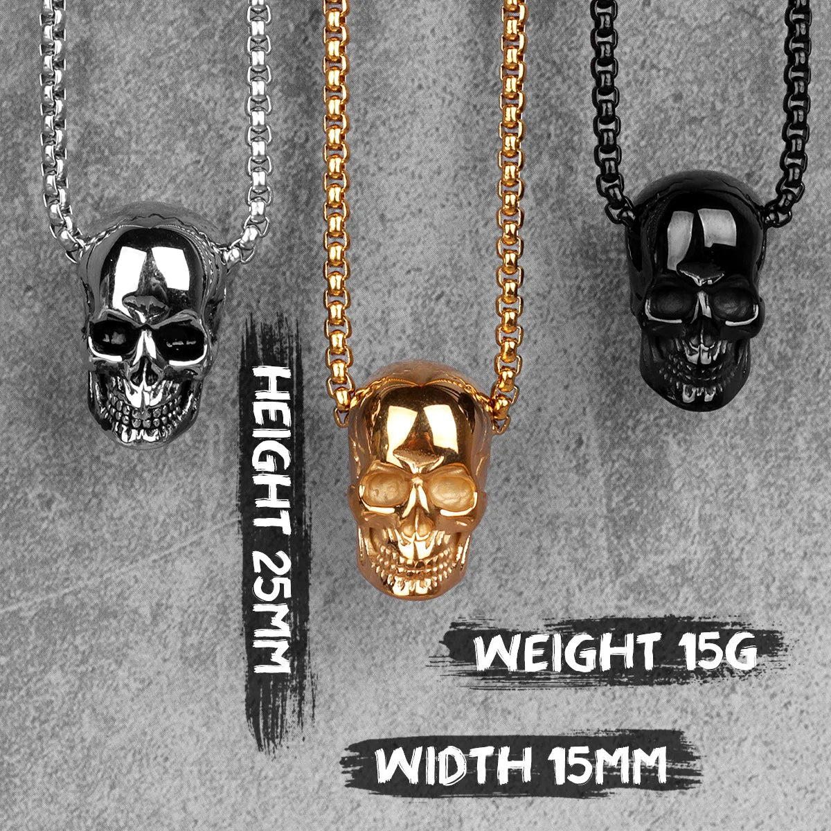 PENDRA Skull Boyfriend Steel Necklace