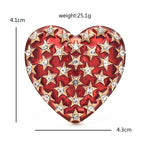 PENDRA Big Stars Heart Brooch