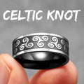PENDRA Celtic Knot Rock Steel Ring