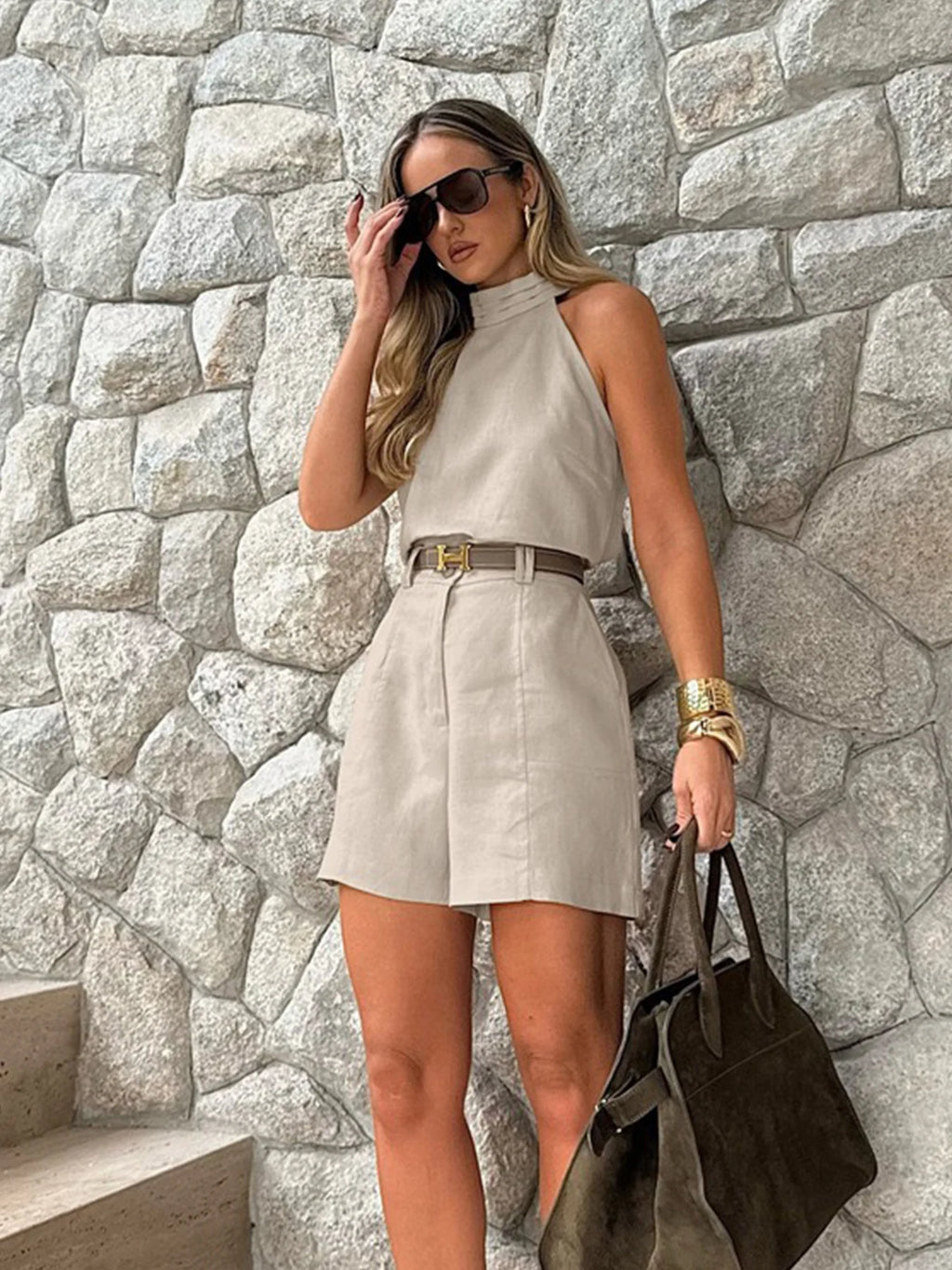 PENDRA Two Piece Halter Two-Piece Set