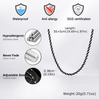 PENDRA Twisted Black Chain Necklace