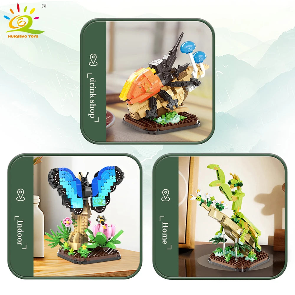PENDRA Insect Butterfly Floral Building Set