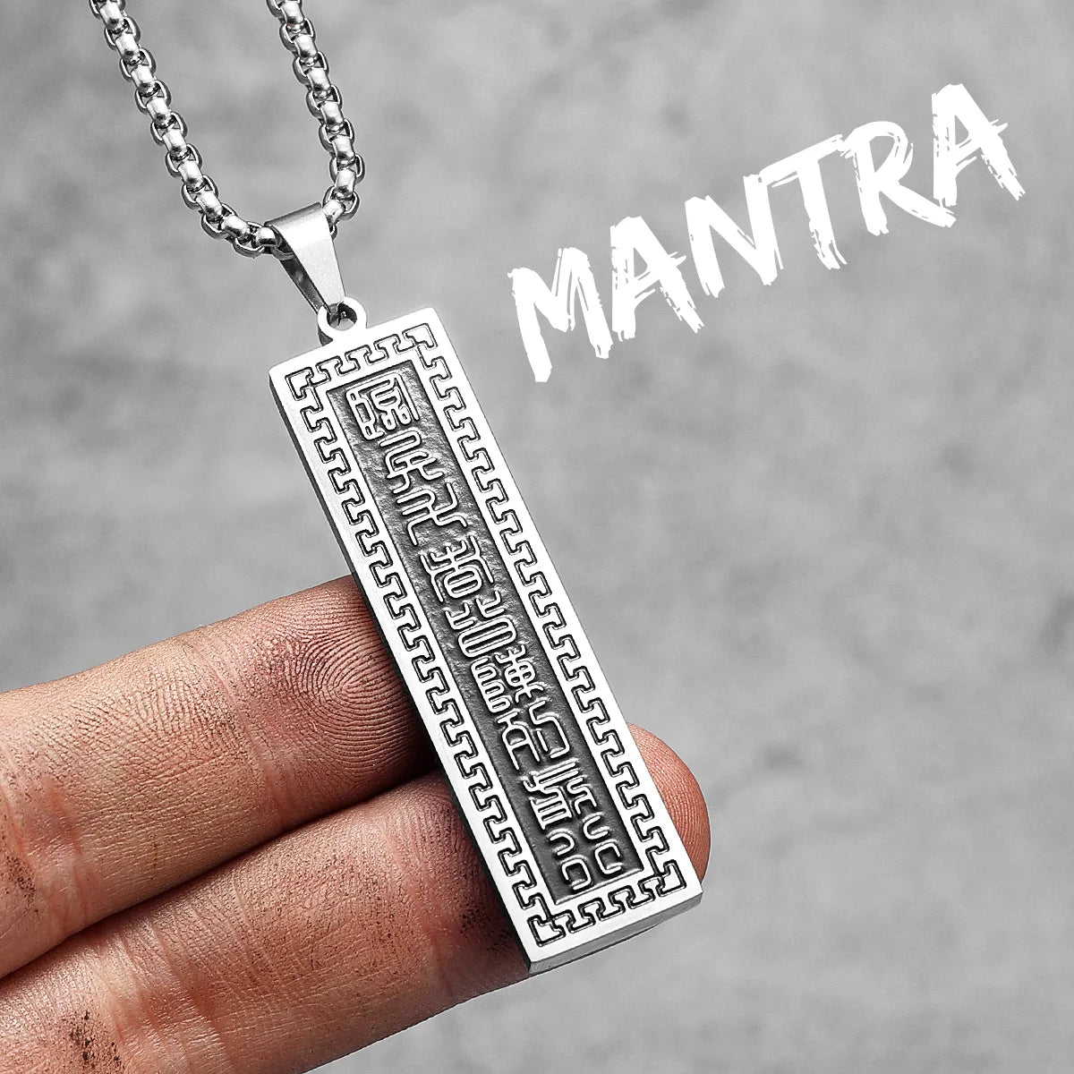 PENDRA Taoism Nine Character Steel Necklace