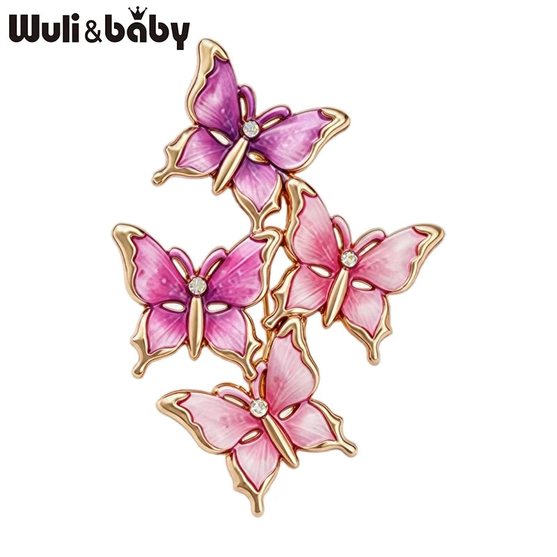 PENDRA Lines Of Butterflies Brooch