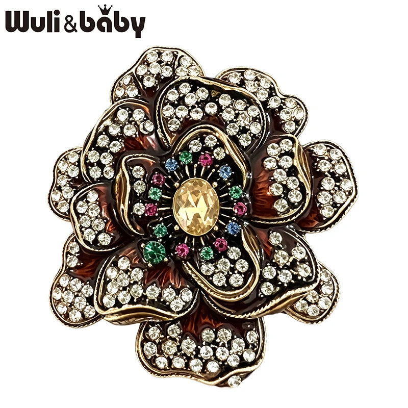 PENDRA Camellia Vintage Camellia Flower Brooch