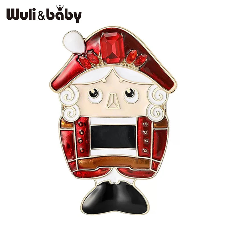 PENDRA Cute Enamel Nutcracker Brooch