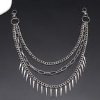 PENDRA Spikeweb Layered Jeans Chain Keychain