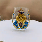 3D Crown Lion Drinking Glass Vintage Royal Style Whiskey Cup Creative Bar Tumbler for Home Party Gift Collection