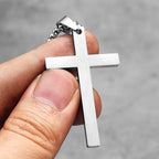 PENDRA Refract Light Cross Steel Necklace