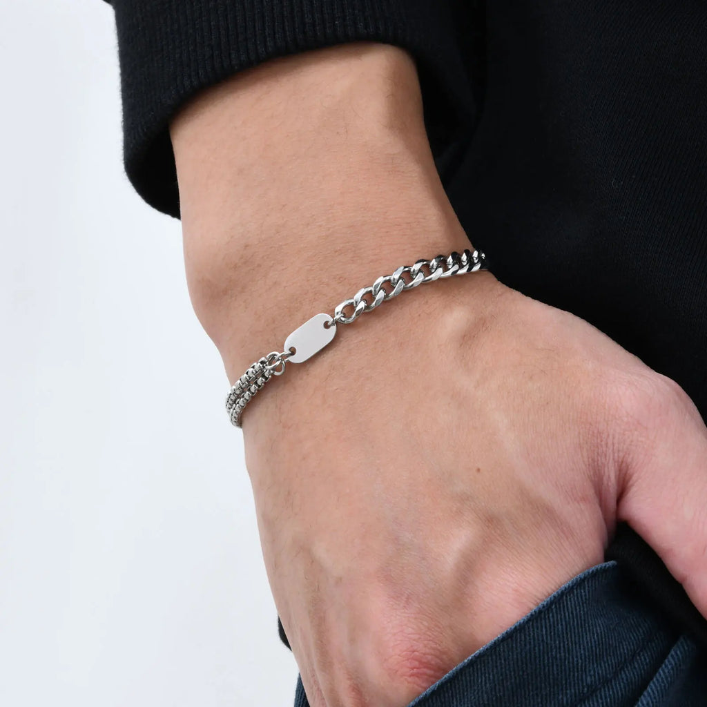 PENDRA Initial Cuban Bracelet