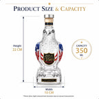 2026 USA Independence 250 Years Eagle Shaped Glass Decanter Painted Whiskey Bottle Collectible Bar Decoration