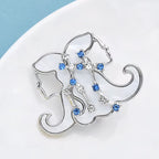 PENDRA Gemini Rhinestone Zodiac Star Brooch