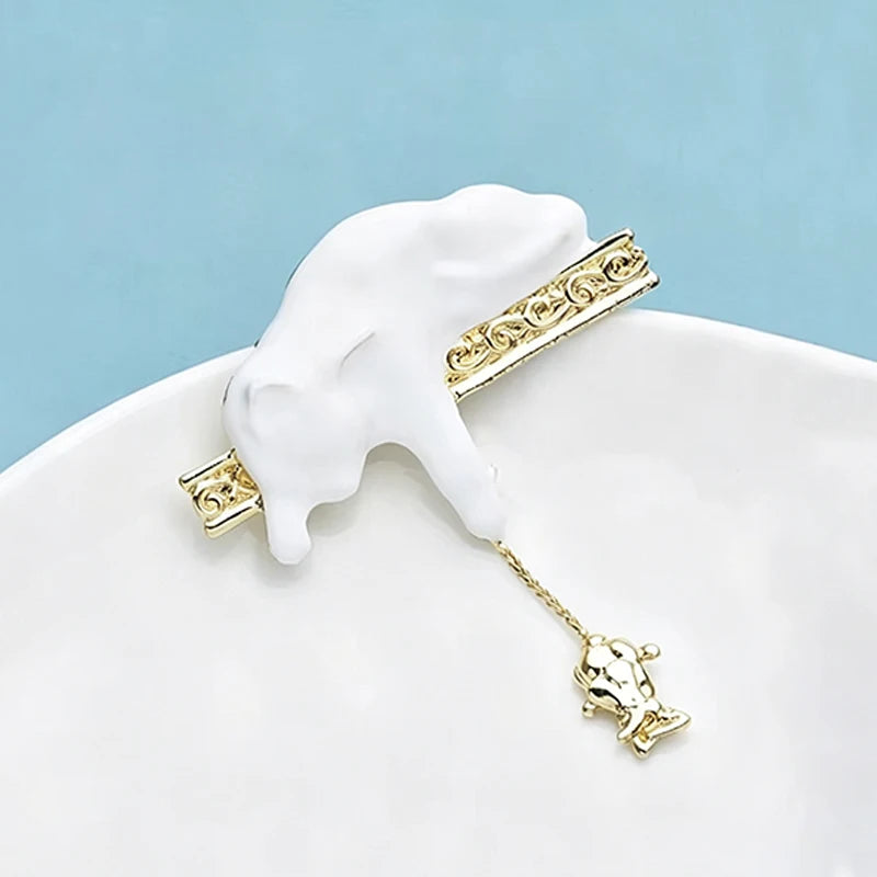 PENDRA Mouse and Cat Enamel Brooch