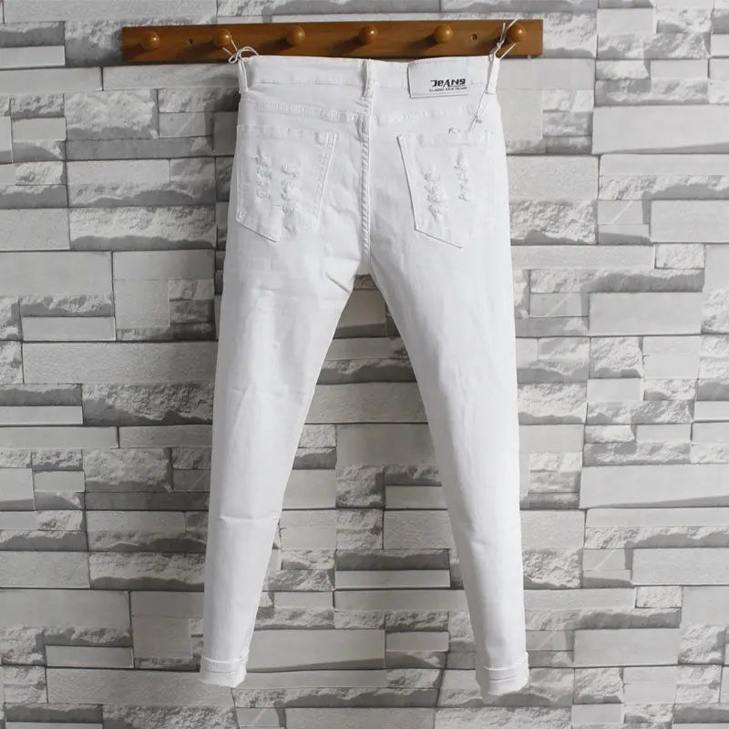 PENDRA Cotton Distressed Streetwear Trousers