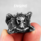PENDRA Skull Dragon Claw Steel Ring