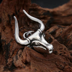 PENDRA Bullforge High Polish Stainless Steel Bull Pendant