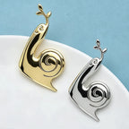 PENDRA Snail Stainless Steel Animal Brooch