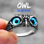 Multiple Color Cute Owl Stainless Steel Womens Mens Rings Punk for Gril Boyfriend Jewelry Creativity Gift Dropshipping Wholesale